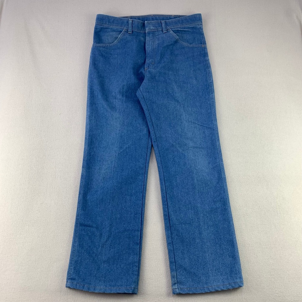 Wrangler Jeans Mens 34x30 Blue Denim Regular Boot‎ Cowboy Rodeo Workwear Vintage